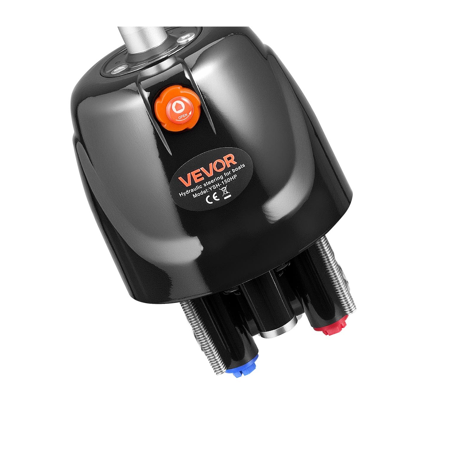 VEVOR hydraulische stuurbekrachtigingspomp, 150 pk, met een werkdruk van 6,9 MPa, behuizing van aluminiumlegering, terugslagklep, vervangbare asafdichting, voor buitenboordmotoren en visboten.