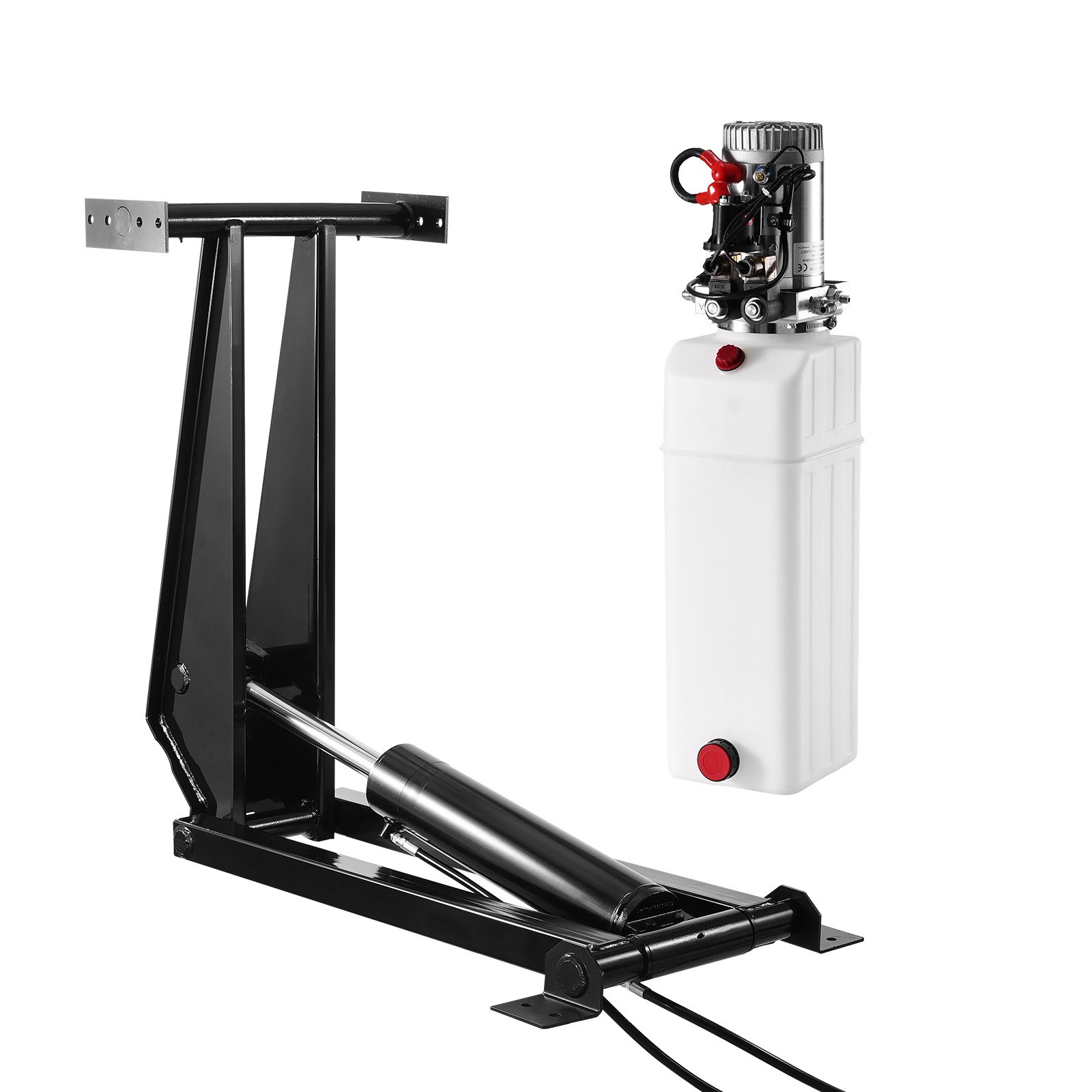 VEVOR Hydraulische kiepliftset 10 t kiepwagen Hydraulische schaarliftset Standaardset, kiepbakset met 12 V hydraulische pompunit Geschikt voor kiepwagens met schaarlift