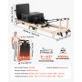 VEVOR Pilates Reformer, opvouwbaar, 2310 x 680 x 755 mm, rubberhout, voor thuis- en sportschoolgebruik, met jumpboard, zitbox, verstelbare hoofdsteun en stil schuifmechanisme, maximaal draagvermogen 181 kg