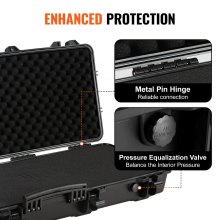 VEVOR Rifle Hard Case with 3 Layers of Fully Protective Foam, Lockable Hard Gun Case, Waterproof & Rollable Long Gun Case, for 40" Rifles or Shotguns