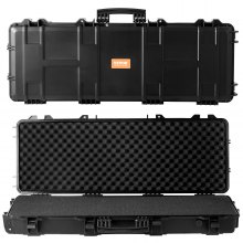 VEVOR Rifle Hard Case with 3 Layers of Fully Protective Foam, Lockable Hard Gun Case, Waterproof & Rollable Long Gun Case, for 40" Rifles or Shotguns