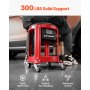 VEVOR Rolling Mechanic Stool with Wheels, 300 lbs Capacity Garage Seat/Work Stool, Padded Roller Creeper Seat with Fixed Height, Tool Tray and 2 Drawers, for Garage, Shop & Auto Repair, Red+Black