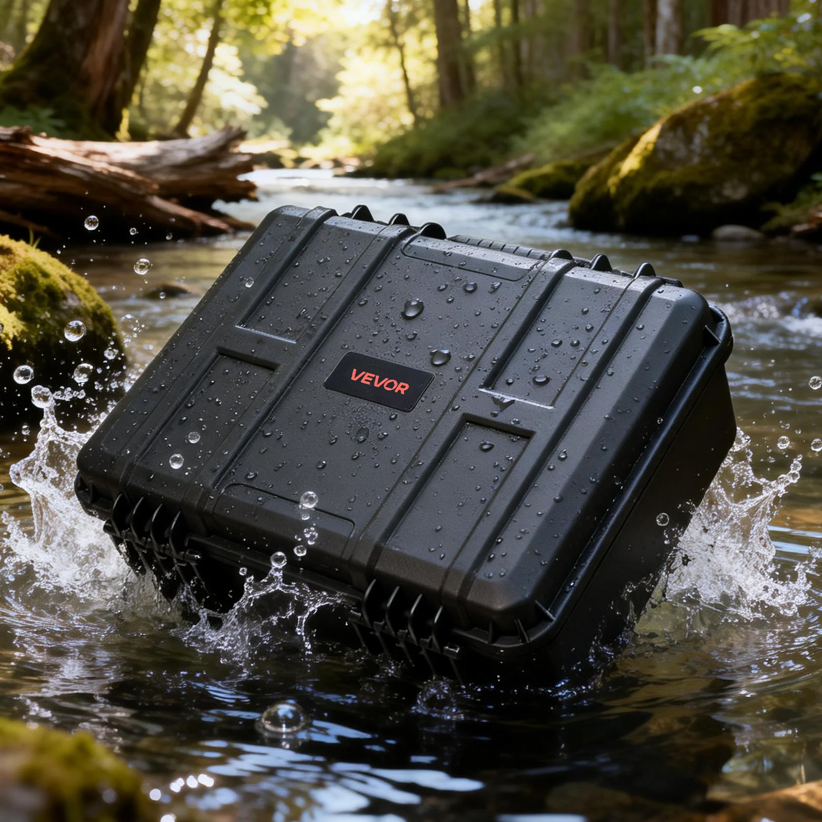 VEVOR Hardcase voor 7 pistolen, pistoolkoffer met XPE-schuiminzetstuk 491x434x211 mm, waterdichte pistoolkoffer met aanpasbaar interieur en draaghandvat, voor pistolen, lenzen en camera's