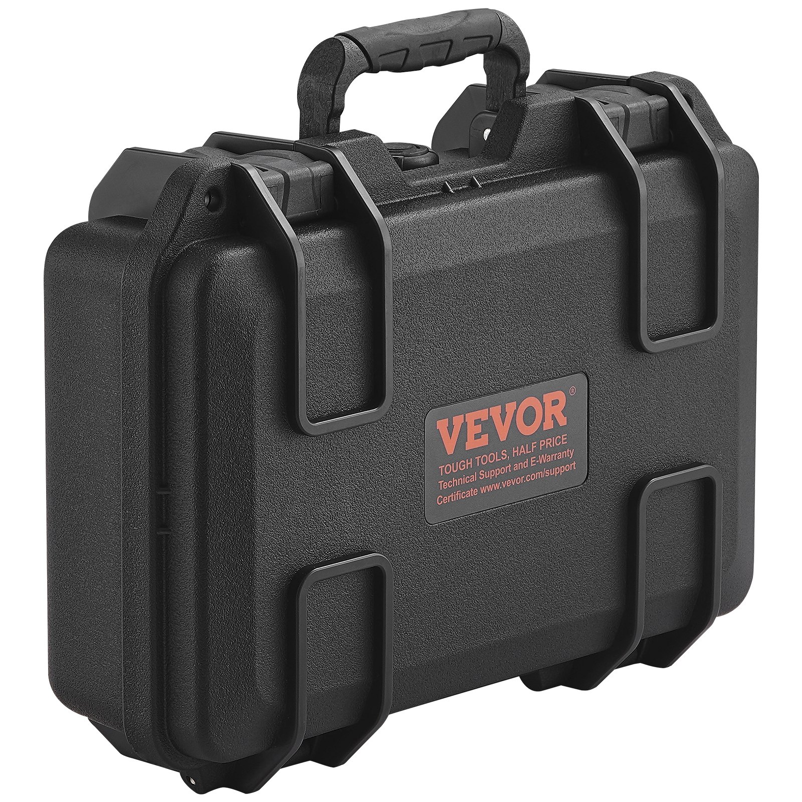 VEVOR Hard Pistol Cases with Pre-cut PU Foam, Waterproof & Dustproof Hard Gun Case for 1 Pistol, 12.59×9.01×4.4 in Lockable Pistol Case, Black