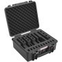VEVOR Harde pistoolkoffer met voorgesneden voering, waterdichte en stofdichte harde koffer voor 6 pistolen, 19,3 × 17,1 × 8,3 inch, afsluitbare pistoolkoffer, zwart