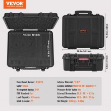 VEVOR Hard Pistol Cases with Pre-cut Lining Lockable Pistol Case for 6 Pistol