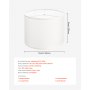 VEVOR Drum Lamp Shade, 13 in Top x 13 in Bottom x 10 in High, Medium Drum Linen Lampshade, Replacement Lamp Shade for Table Lamps Floor Lamps Pendant Lights, Easy Assembly Required (Off-white Linen)