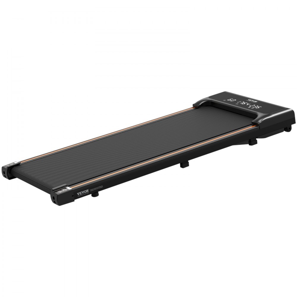 VEVOR Walking Pad Loopband Onder Bureau, Loopband voor Werken, Werkende Loopband met 120 kg Capaciteit, Draagbare Pad met 2,5 PK, Afstandsbediening LED Display 1-6 km/u Zwart