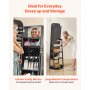 VEVOR 360° Swivel Jewelry Cabinet, 1600 mm Tall, Full-Length Mirror with Storage, Standing Rotatable Jewelry Armoire Organizer, Lockable Door with 2 Keys, Accessory Pouches, and Storage Shelves