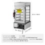 VEVOR voedselverwarmer rolwarmer display 5-traps stomer commercieel