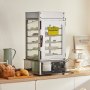 VEVOR Commerciële Voedselverwarmer met Display, 5-niveaus Stomer en Broodjeswarmer, Temperatuurregeling van 30°C tot 110°C, RVS Gestoomde Broodjeswarmer met LED, Stoomverwarming voor Gestoomde Broodjes Siomai Corn