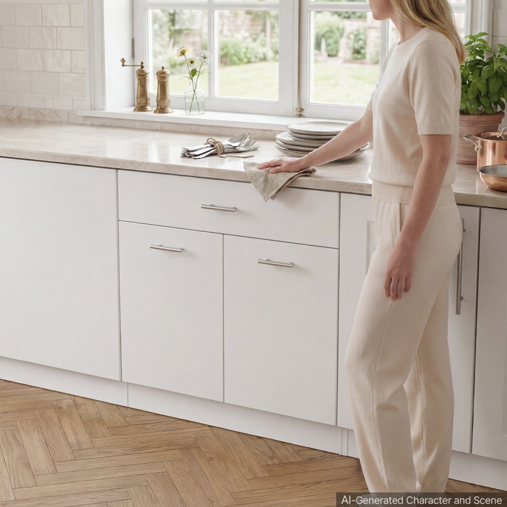 VEVOR Onderkast 800x475x815 mm (bxdxh) spaanplaat, wit, voor wasruimte en badkamer, zonder werkblad, in Shaker-stijl, met verstelbare plank, 1 lade, 2 deuren en scharnieren.