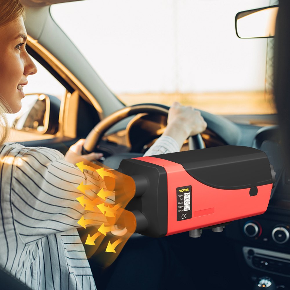 12V 8KW Diesel Luchtverwarmer voor RV Camper Trailer Vrachtwagens Boten 8kW + Knop Schakelaar