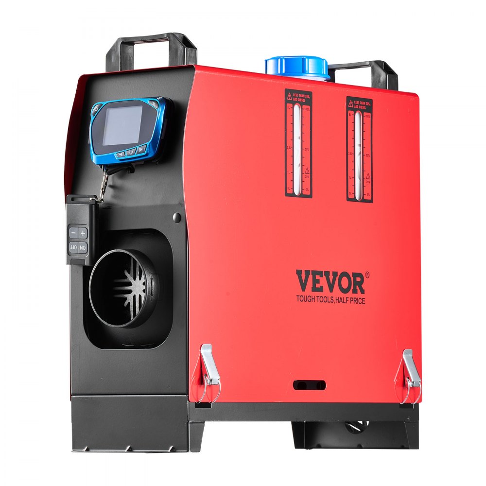 VEVOR Diesel Luchtverwarmer 12-24V 8KW, Snel verwarmende luchtverwarmer met afstandsbediening, blauwe LCD-schakelaar en voorverwarmingsfunctie, geluidsarm, voor camper, vrachtwagen, boot, trailer