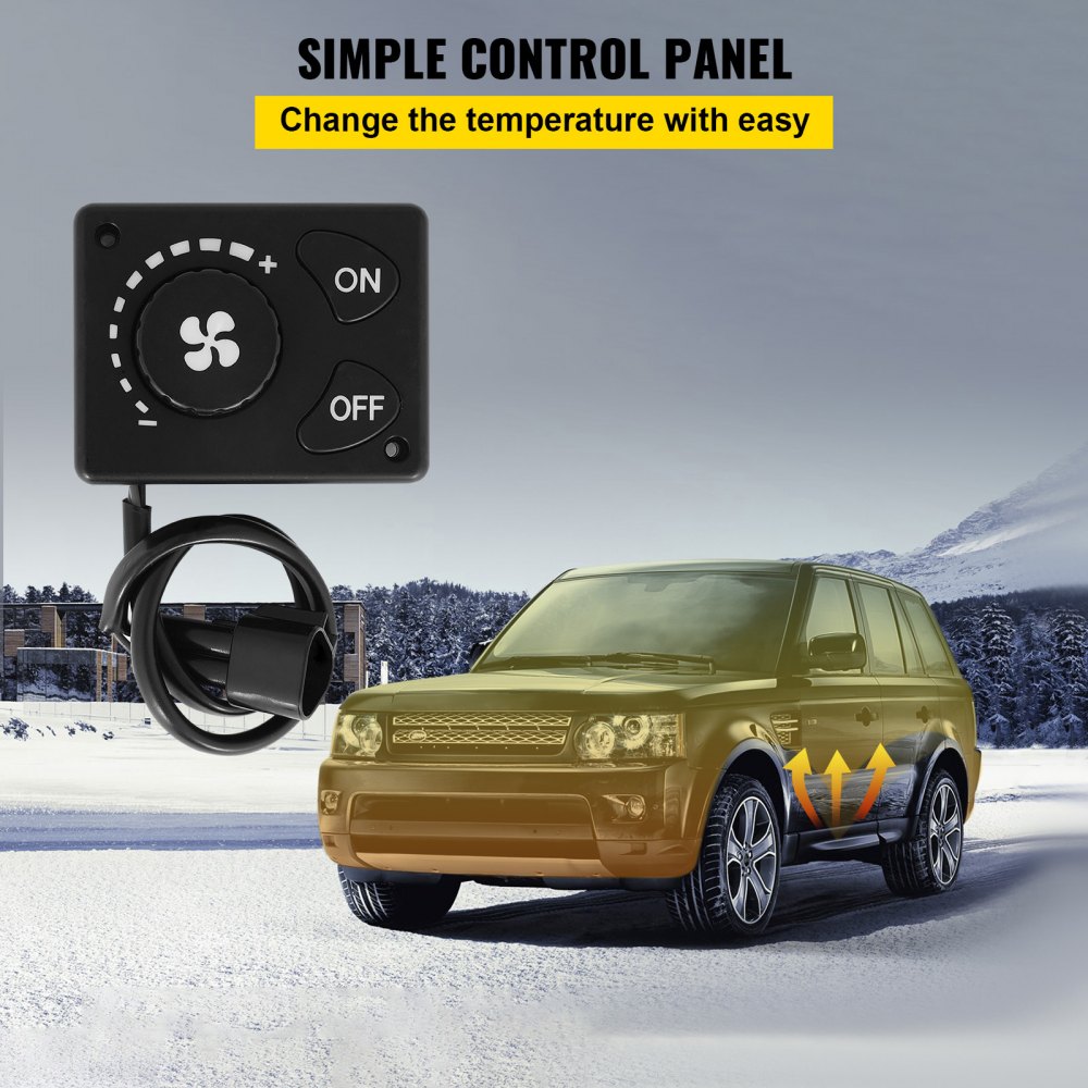 12V 5KW Diesel Luchtverwarmer Tank 2 x Ventilatiekanaal Thermostaat Caravan Camper Aluminium