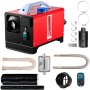 VEVOR Auto Diesel Luchtverwarmer 12V 8KW Standkachel Diesel Rood Aluminium Behuizing Diesel Heater + Afstandsbediening en LCD-Scherm voor Cabine van Verschillende Auto's/Bussen/Campers/Vrachtwagens