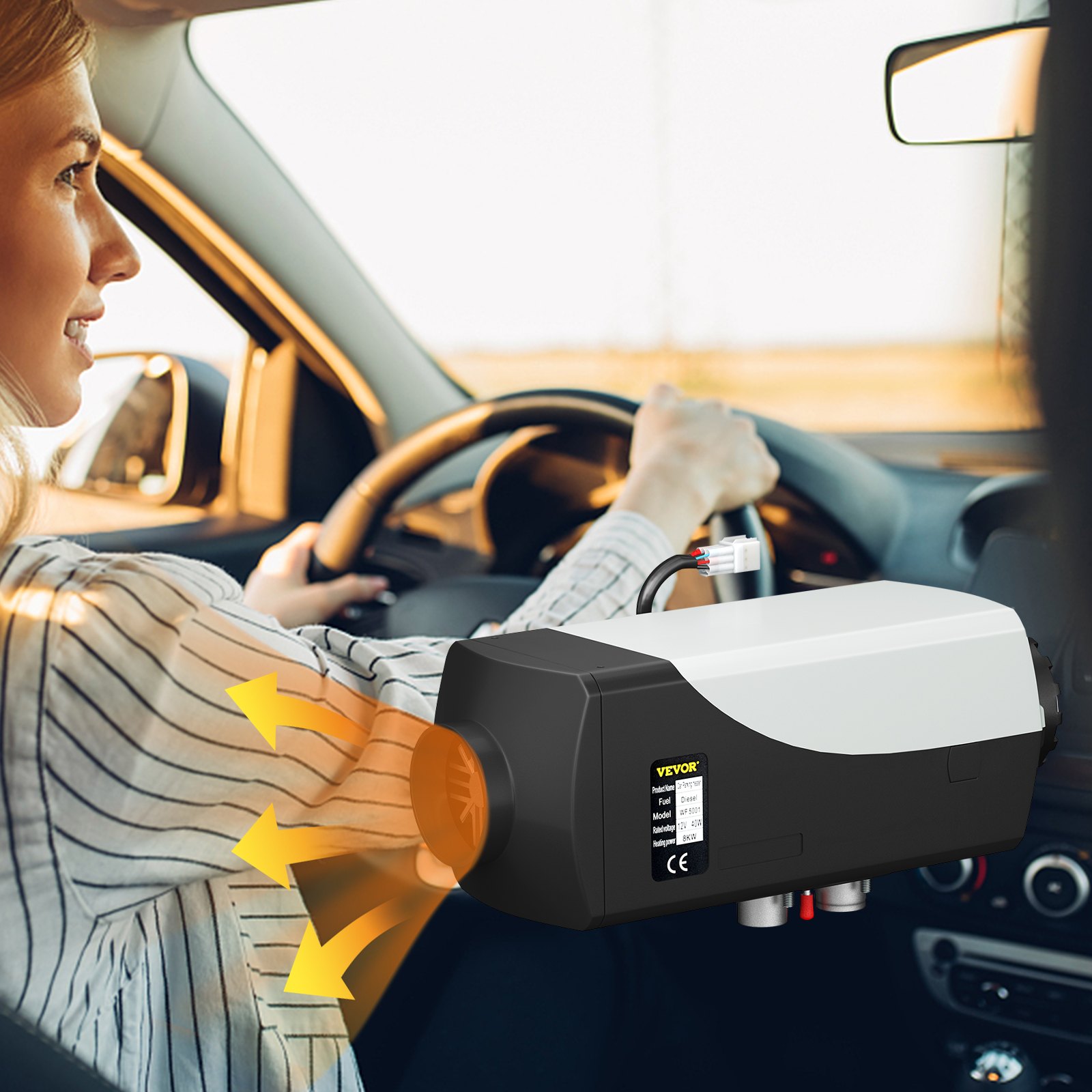 5KW Air Diesel Heater 12V voor Auto Vrachtwagens Camper Boot Bus KAN