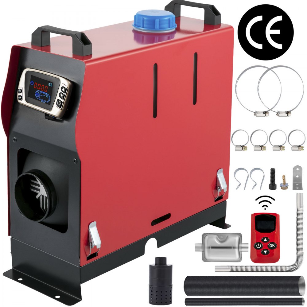 FlowerW Diesel Heater 2KW Diesel Fuel Heater 12V Diesel Air Heater All in One Diesel Fuel Heater With LCD Switch and Remote Control and Silencer for Car Trucks Motor-Home Boat Bus CAN