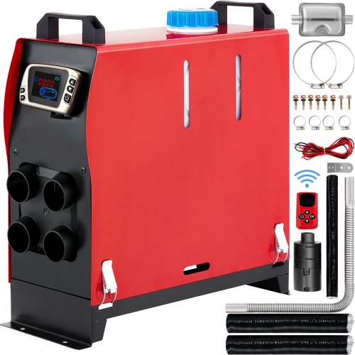 VEVOR Standkachel Diesel Luchtverwarmers 12V Standkachel 5KW voor Auto Rv Boot Truck Camper Bus met Lcd Schakelaar & 4 Luchtuitlaten