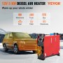 VEVOR Diesel Heater 12V Diesel Air Heater Muffler 5KW Diesel Air Heater with Remote Control & LCD Thermostat Monitor for Car Trucks Motor-Home Boat and Bus
