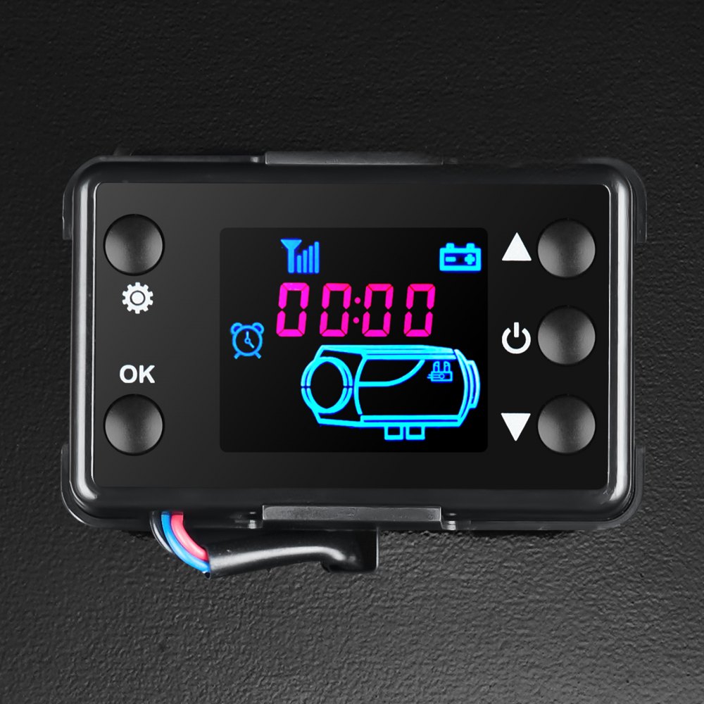 VEVOR 5KW Diesel Luchtverwarmer, 12V Diesel Standkachel, Lucht Diesel Verwarming, Lucht Diesel Verwarming Met Geluiddemper, Extra Verwarming Voor Auto RV Boot Vrachtwagen Camper Bus (1 Luchtuitlaat)