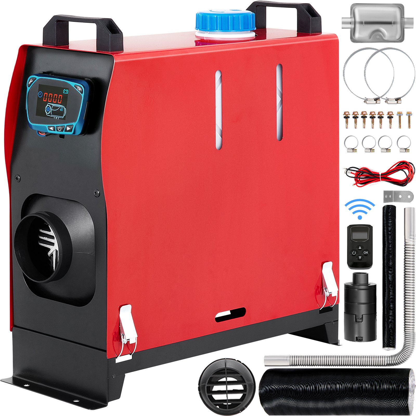 VEVOR 12V diesel luchtverwarmer, 5KW diesel parkeerverwarming, parkeerverwarming, luchtdieselverwarmer, luchtdieselverwarmer, luchtverwarmer voor auto RV boten Truck camperbus