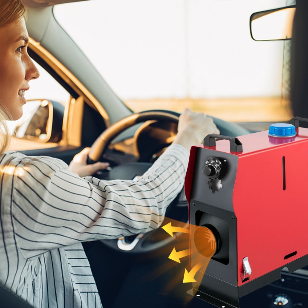 VEVOR Luchtverwarmers Diesel Verwarmer Luchtdieselverwarmer Brandstofverwarmer 12V 8KW Poot Schakelaar 1 Uitlaat