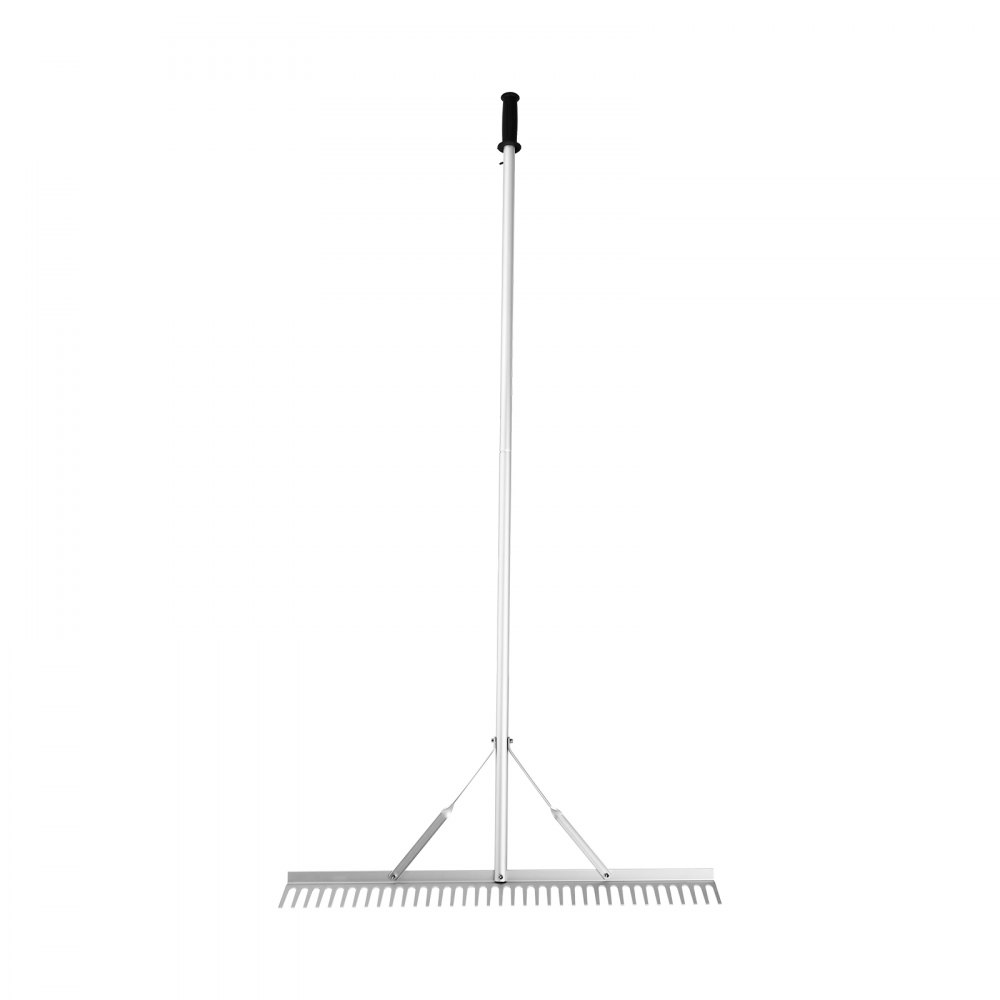 VEVOR Landscape Rake, 915mm Head Aluminum Landscape Rake, Lake Weed Rake with 1915mm Long Handle, for Loosening Soil, Lawn Care, Weeding Lake, Garden, Pond