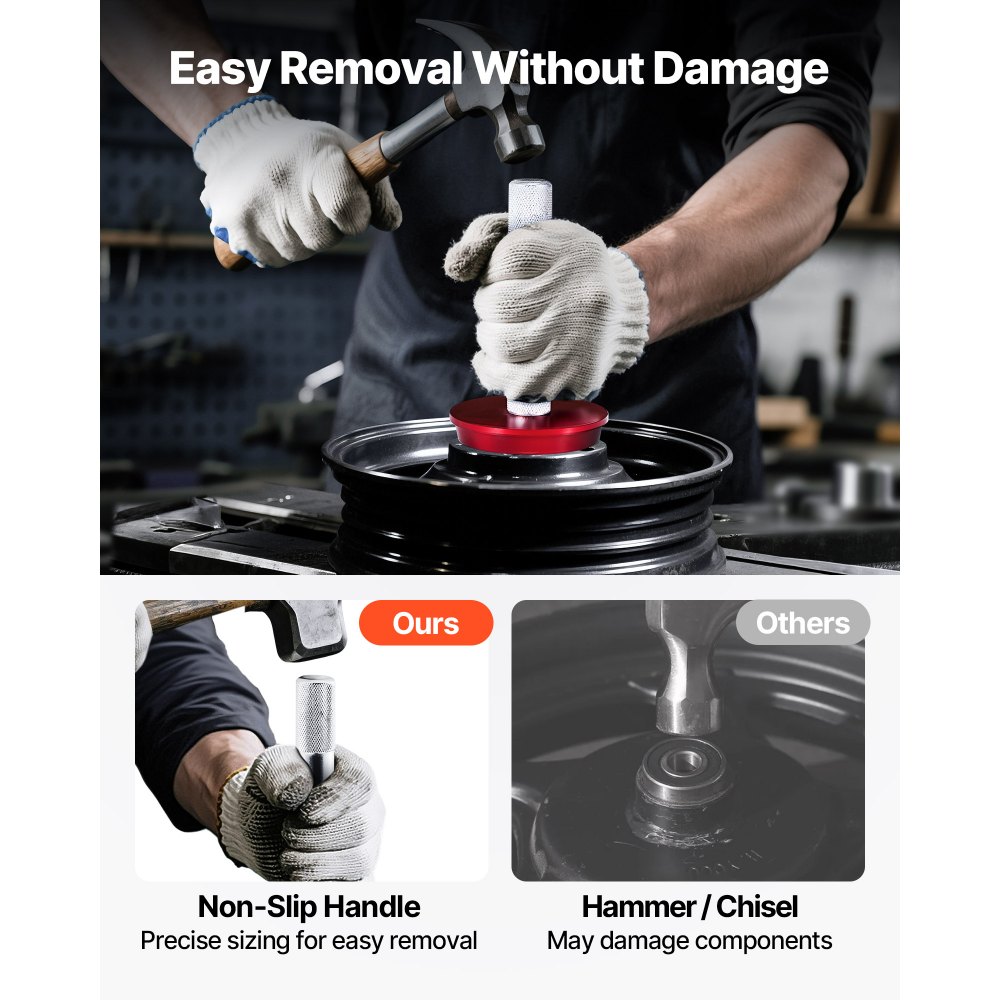 VEVOR Lagerpersset 43-delige lagerrace-afdichtingsdriverset met 39 bussen en gripassen, bussendrivergereedschapset, voor demontage en installatie Gemaakt van aluminiumlegering met koffer