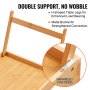 VEVOR Bed Tray Table with Foldable Legs & Media Slot, Bamboo Breakfast Tray for Sofa, Bed, Eating, Snacking and Working, Serving Tray for Laptop, Desk, TV Tray