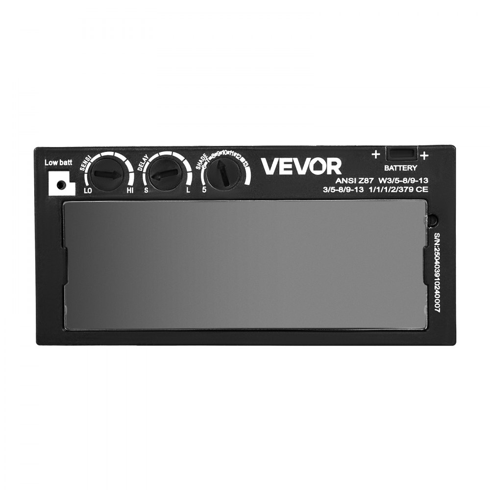 VEVOR laslens 108 x 51 mm, True Color, 5-13 verstelbare tint, veiligheidsbril met dubbele boogsensoren, compatibel met de meeste lashelmen voor TIG-, MIG- en MMA-toepassingen