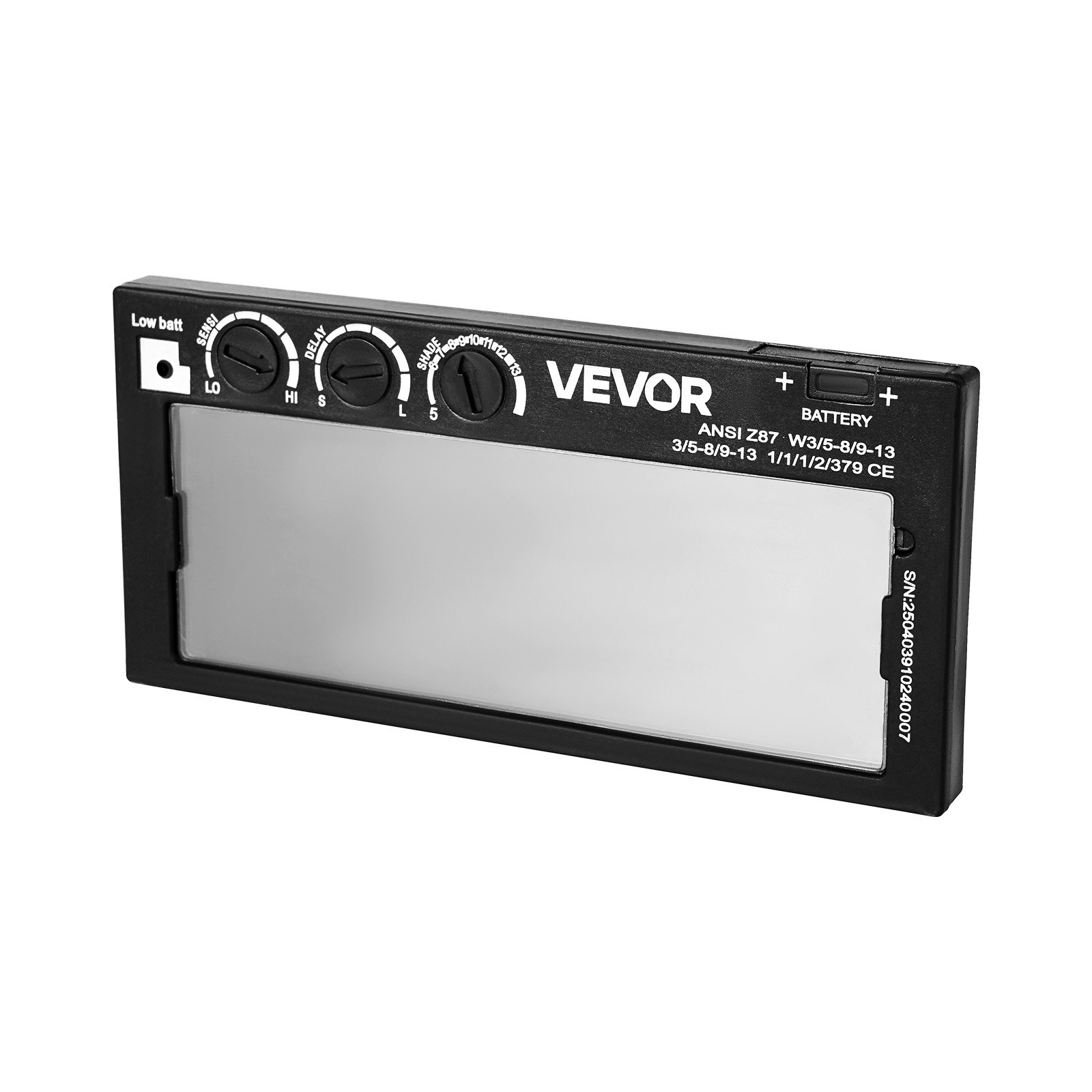 VEVOR laslens 108 x 51 mm, True Color, 5-13 verstelbare tint, veiligheidsbril met dubbele boogsensoren, compatibel met de meeste lashelmen voor TIG-, MIG- en MMA-toepassingen