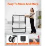 VEVOR Rollaway Bed, 31 in x 75 in Folding Bed with 4 in Mattress, Twin Size Foldable Bed with Sturdy Metal Frame & Memory Foam Mattress, Portable Twin Roll Away Bed with Mattress, for Adults, Guest