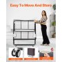 VEVOR Rollaway Bed, 38 in x 75 in Folding Bed with 4 in Mattress, Twin Size Foldable Bed with Sturdy Metal Frame & Memory Foam Mattress, Portable Twin Roll Away Bed with Mattress, for Adults, Guest