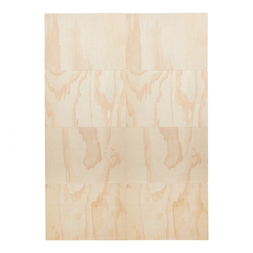 VEVOR Bunkie Board Full Size Opvouwbare Bedplank Lattenbodem met Connector, Houten Matrastopper, Ondersteuning onder Matrasplanken, Klaar voor Gebruik, 8-delige Natuurlijke Houten Lattenbodems