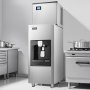 VEVOR ijsdispenser, ijsopslagcontainer met een capaciteit van 80 kg, automatische ijsdosering van 9 kg/min met crusher, in hoogte verstelbare poten, voor commerciële ijsmachines, restaurants en hotels.