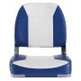VEVOR Boat Seat, 18.9" Low Back Boat Seat, Folding Boat Chair with Thickened Sponge Padding and Hinge, Fold-Down Boat Captain Chair for Fishing Boat, Sightseeing Boat, Speedboat, Canoe, 1-Piece