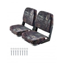 VEVOR Bootstoel met lage rugleuning Opvouwbaar Camouflage 2 stuks Camouflage