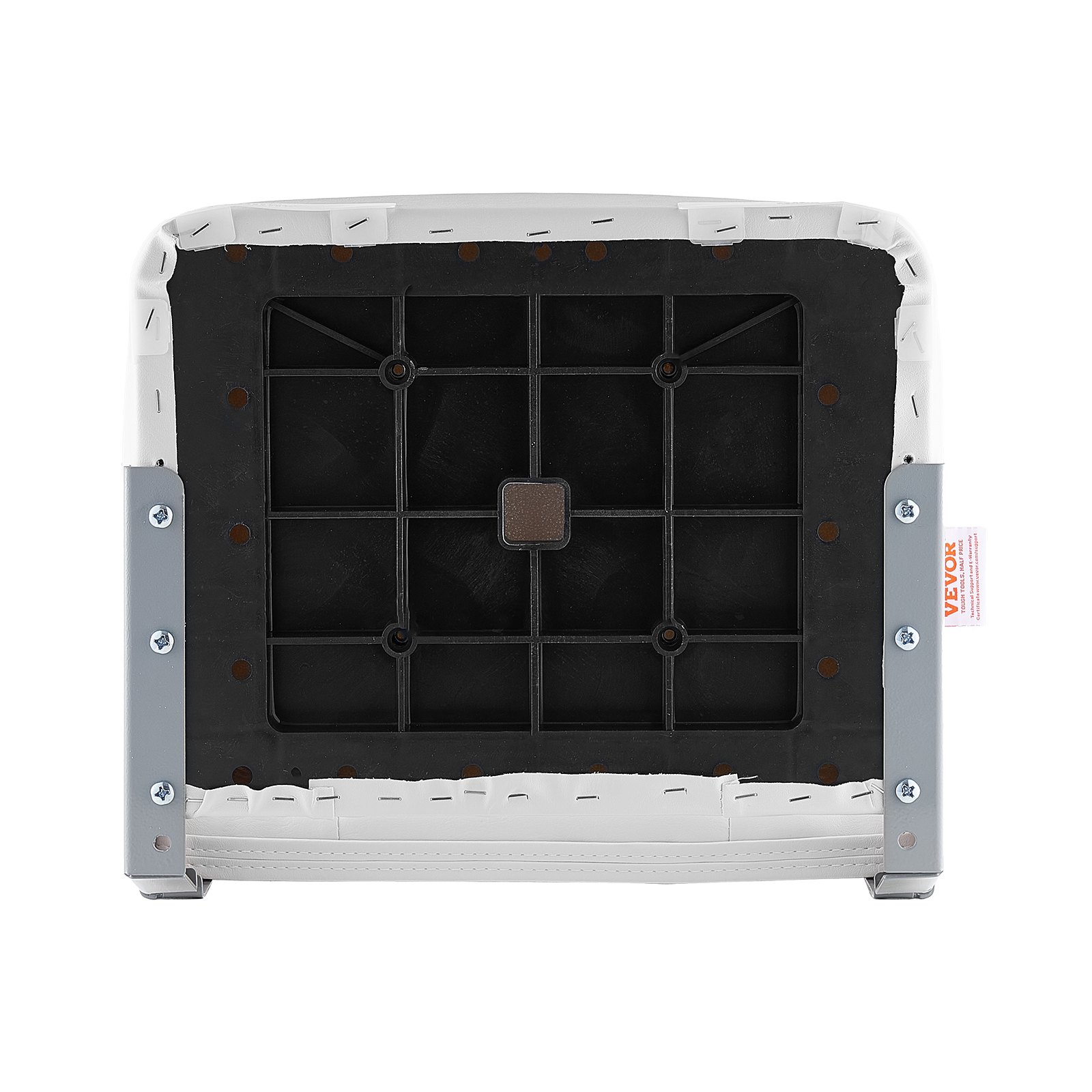 VEVOR 1-delige bootstoel met lage rugleuning, opvouwbare vissersbootstoel met dikke sponskussen en waterdicht PVC-leer, scharnieren van aluminiumlegering, voor jachten en boten, wit