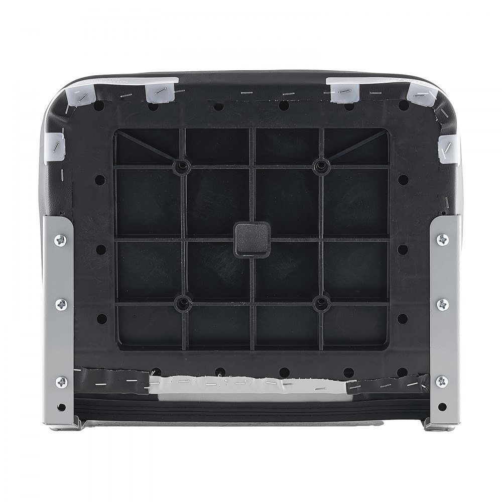 VEVOR 1-delige bootstoel met lage rugleuning, opvouwbare visbootstoel met dikke sponskussen en waterdicht PVC-leer, scharnieren van aluminiumlegering, zwart en grijs