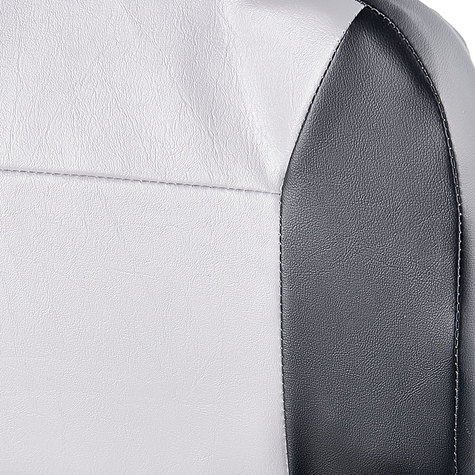 VEVOR Boat Seat, Low Backrest, Folding Fishing Boat Seat with Thickened Sponge Cushion & Waterproof PVC Leather, Aluminum Alloy Hinges, Flip Up Boat Seat for Fishing Boats, Yachts, Ships, Black & Grey