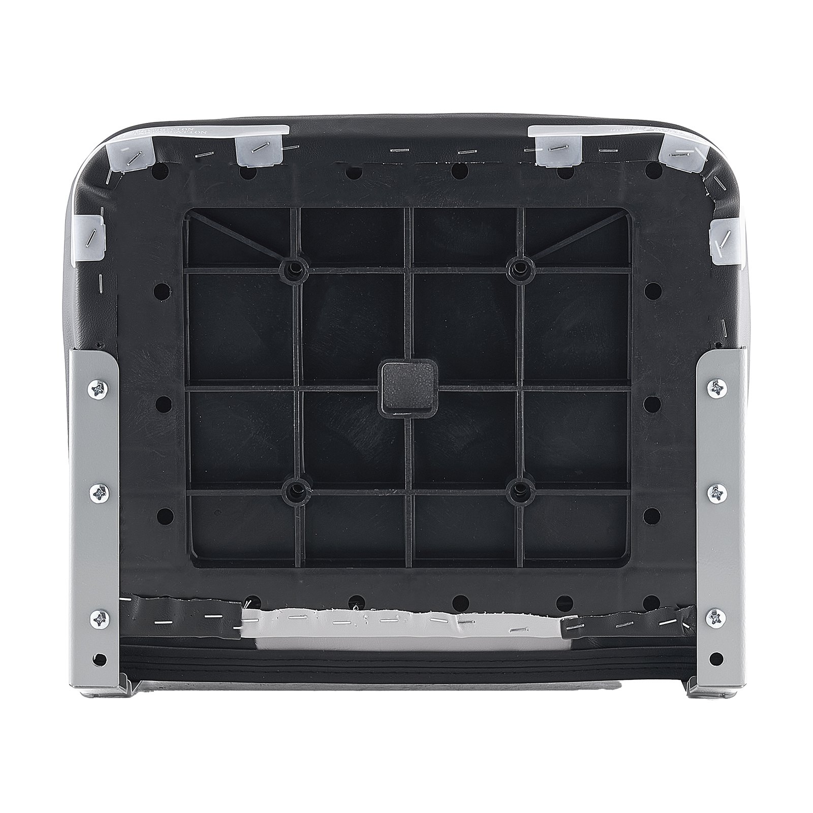 VEVOR 1-delige bootstoel met lage rugleuning, opvouwbare visbootstoel met dikke sponskussen en waterdicht PVC-leer, scharnieren van aluminiumlegering, zwart en grijs