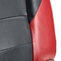 VEVOR Boat Seat, High Backrest, Folding Fishing Boat Seat with Thickened Sponge Cushion & Waterproof PVC Leather, Aluminum Alloy Hinges, Flip Up Boat Seat for Boats, Yachts, Ships, Black & Red