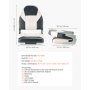 VEVOR 2-pack bootstoel met hoge rugleuning, opvouwbare visbootstoel met dikke sponskussen en waterdicht PVC-leer, scharnieren van aluminiumlegering, zwart en grijs