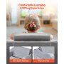 VEVOR 2-in-1 Kids Sofa, Foldable Toddler Soft Couch with Armrests, Made of 28D Sponge & Short Pile, Convertible Toddler Chair to Lounger, Kid Couch Fold Out for Fun Playtime or Comfy Lounging, M, Gray