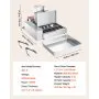 VEVOR Commerciële Automatische Donutmachine, 6-rijige donutmachine, 360 stuks/uur, krachtige elektrische donutmaker, roestvrijstalen frituurpan met intelligente besturing, donutmaker