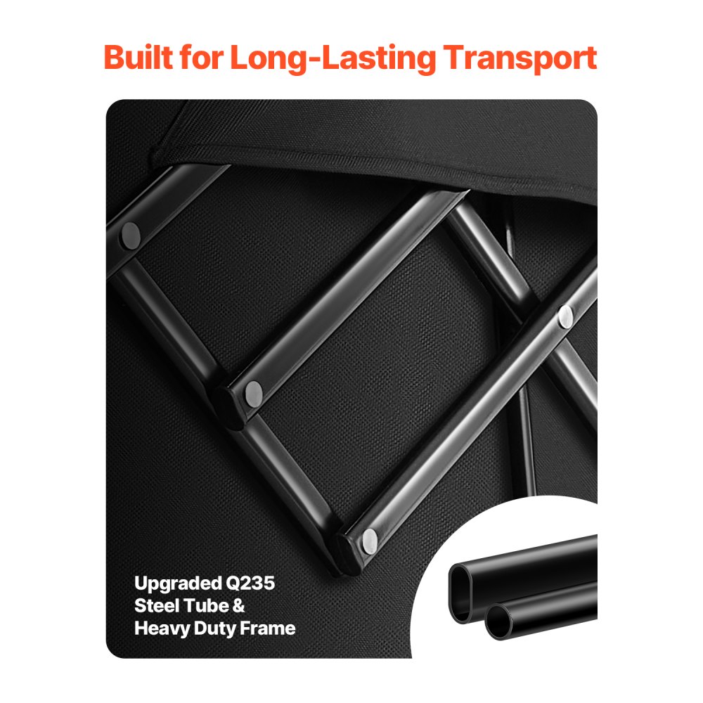 VEVOR Handkar 204 kg, 122 x 60 x 61 cm opvouwbare transportkar, multifunctionele kar, handkar met terreinwielen, strandkar, tuinkar voor buitengebruik voor boodschappen en kamperen