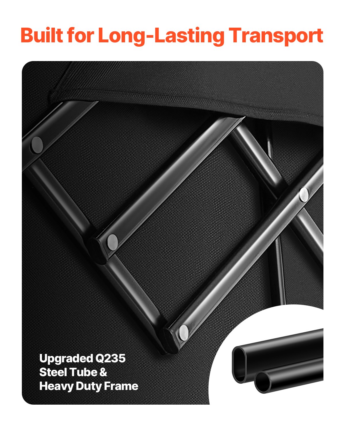 VEVOR Handkar 204 kg, 122 x 60 x 61 cm opvouwbare transportkar, multifunctionele kar, handkar met terreinwielen, strandkar, tuinkar voor buitengebruik voor boodschappen en kamperen