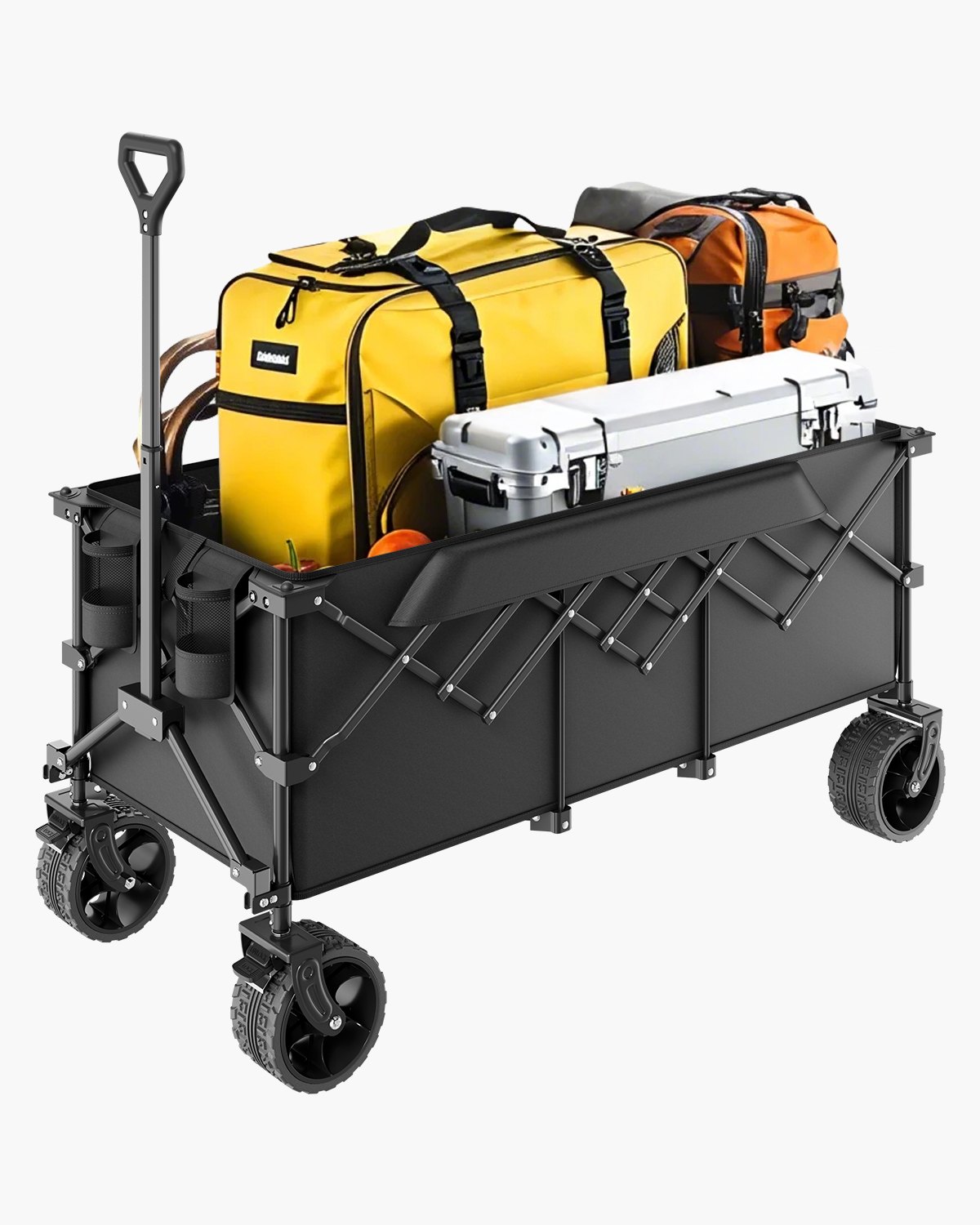 VEVOR Opvouwbare bolderwagen 204 kg, 122x60x61cm, Multifunctionele bolderwagen, Handkar met all-terrain wielen, Strandbolderwagen, Tuinbolder voor buitengebruik, boodschappen en kamperen