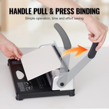 VEVOR Binding Machine, Comb Binding Machine 21-Hole Binding 450 Sheets, Book Binding Machine with 100 Pieces 3/8 Inch Comb Binding Spines, for Letter Size, A4, A5